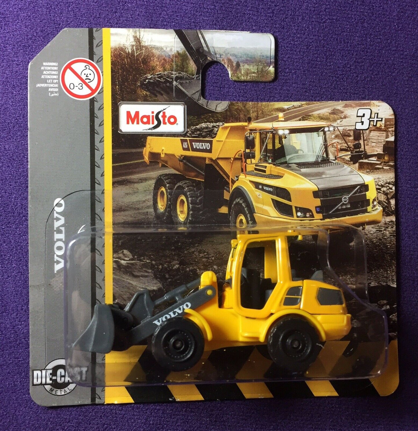 Volvo 3" Die Cast Construction Vehicles - Cement Truck/Backhoe/Loader/Dump/Roller/Fork Lift/Padfoot Roller/Hammer