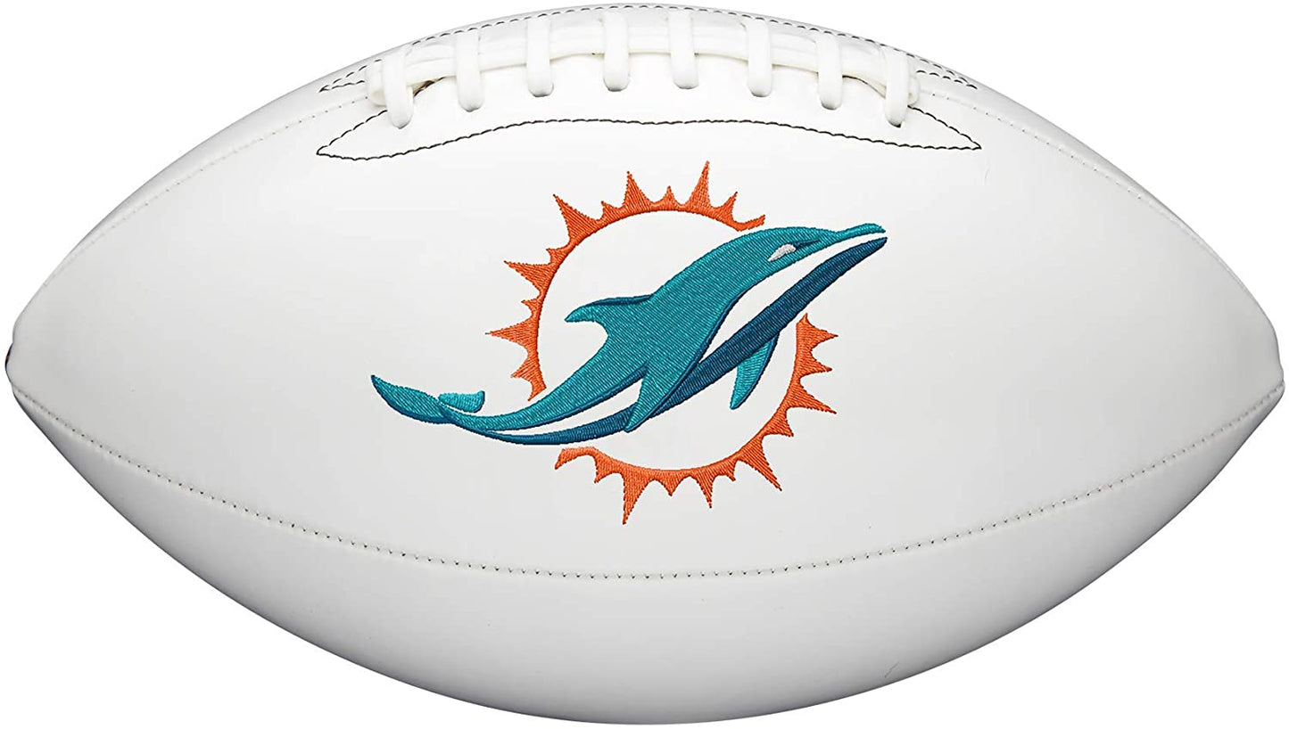 Wilson NFL Live Team Autograph Football, Miami Dolphins