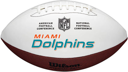 Wilson NFL Live Team Autograph Football, Miami Dolphins