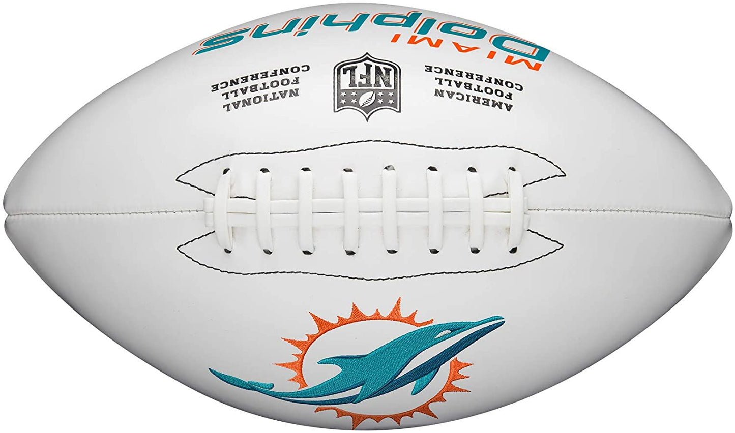 Wilson NFL Live Team Autograph Football, Miami Dolphins