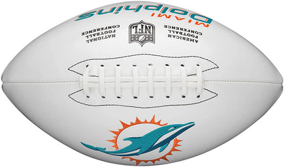 Wilson NFL Live Team Autograph Football, Miami Dolphins