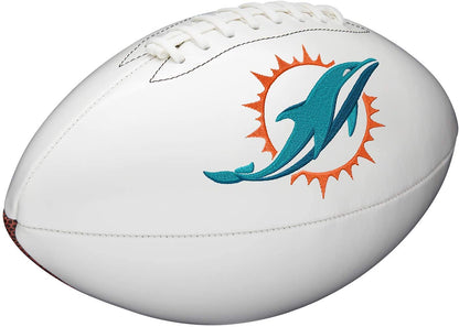 Wilson NFL Live Team Autograph Football, Miami Dolphins