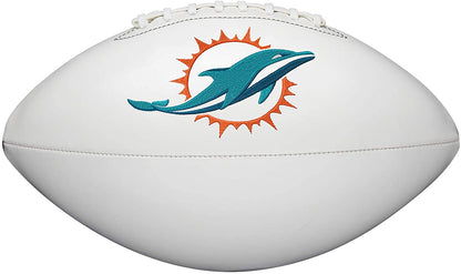 Wilson NFL Live Team Autograph Football, Miami Dolphins