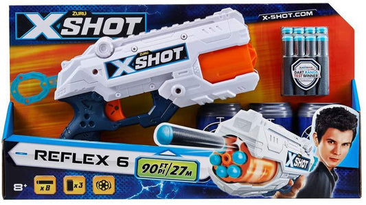 ZURU X-Short Reflex 6 Rotating Barrel Foam Dart Blaster 8 Years and up