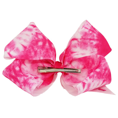 JoJo Siwa  Large Cheer Hair Bow (Neon Pink Tie Dye)