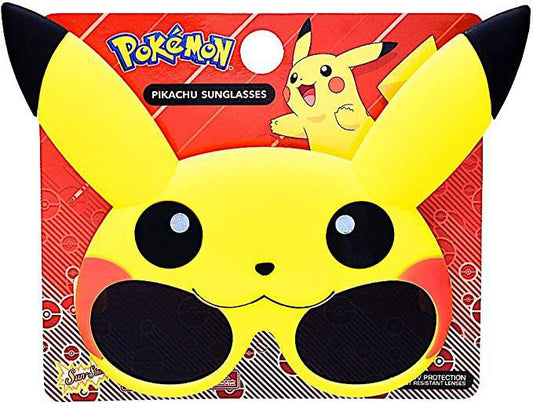 Sun-Staches Official Pokemon Pikachu Lil' Characters Kids Sunglasses , Yellow, Black, Red, One Size (SG3457)