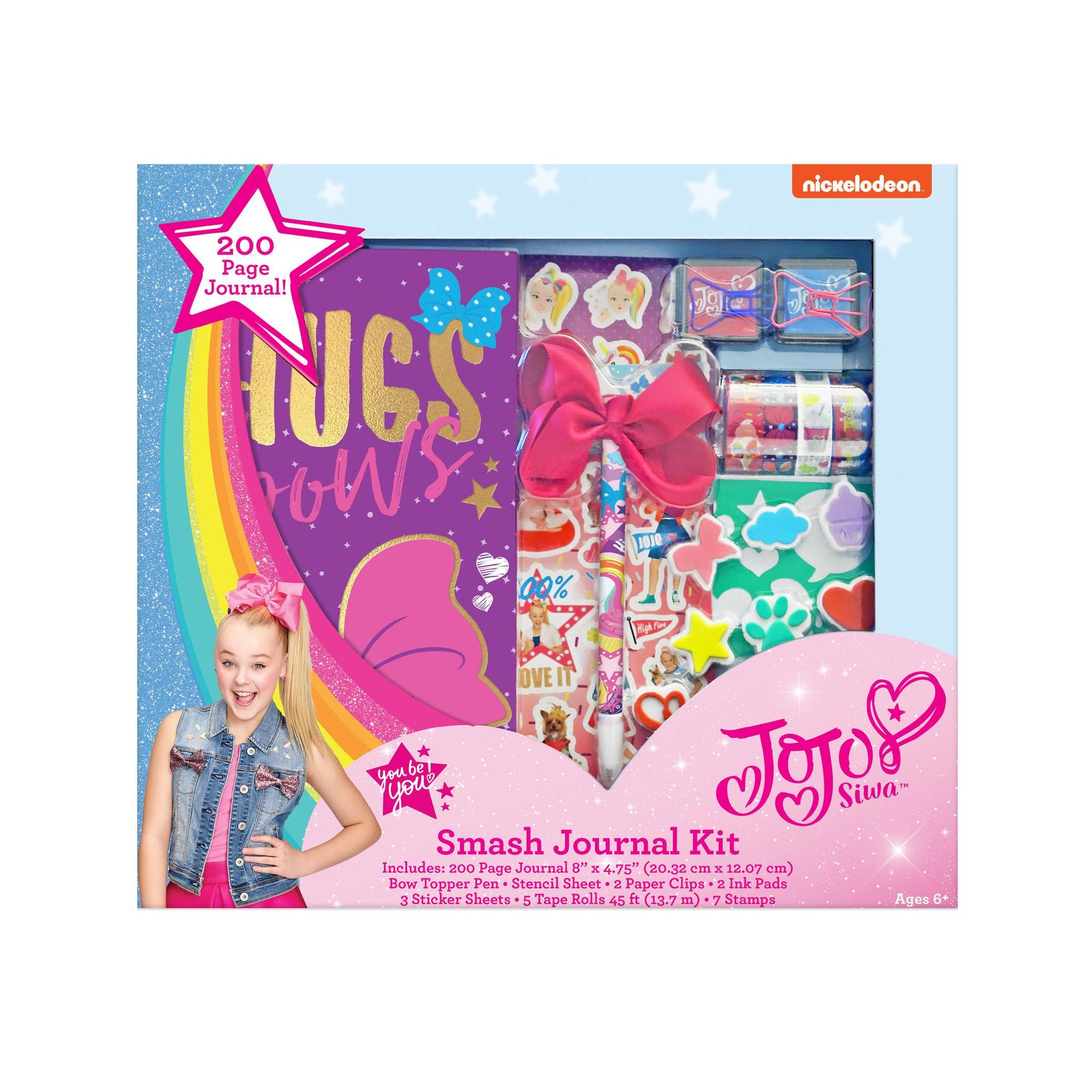 Jojo Siwa Hair Accessory Stocking Stuffer Bundle:1 Hair Brush 4 Hair Ties and Styling Spray Cupcake Scented