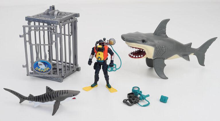 Animal planet shark toy set online