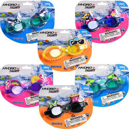 Hydro-Swim Character Goggles with UV Coating - 6 Assortment Characters - Pick 1 Style