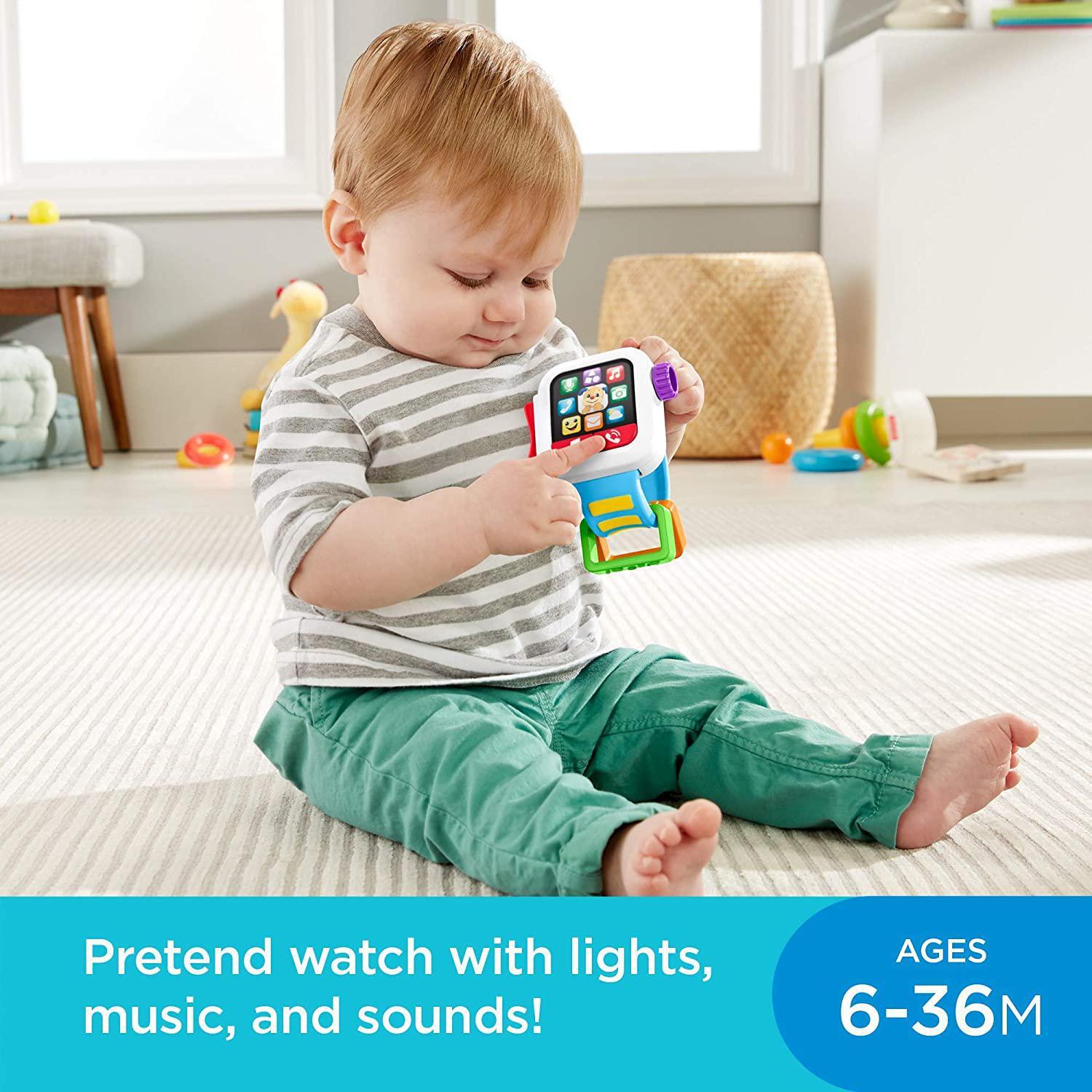 Fisher-Price Laugh & Learn Time to Learn Smartwatch, Musical Baby Toy ...