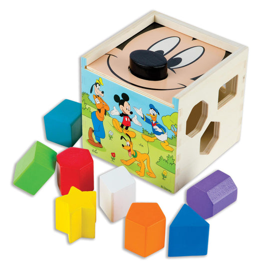 Melissa & Doug Mickey Shape Sorting Cube, Great Gift for Girls and Boys - Best for 2, 3, 4 Year Olds and Up