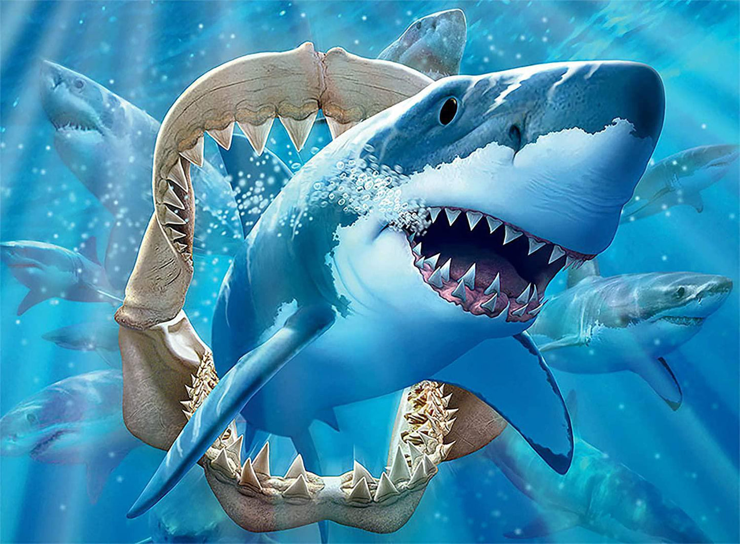 Ceaco Undersea Glow Great White Shark Delight Jigsaw Puzzle