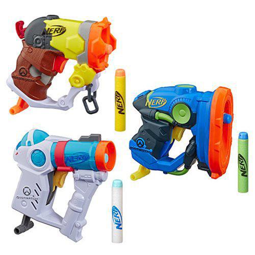 NERF Microshots Overwatch Blaster: Mei Blaster, Lucio Blaster, Roadhog Blaster, Includes 2 Official Elite Darts -- for Kids, Teens, Adults