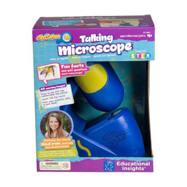 Educational Insights GeoSafari Jr. Talking Microscope, Featuring Bindi Irwin, Microscope for Kids, STEM & Science Toy, Interactive Learning, Ages 4+