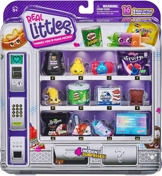 Shopkins Real Littles Shopper Pack. 8 and 8 Real Mini Packs (16 Total Pieces). Styles May Vary