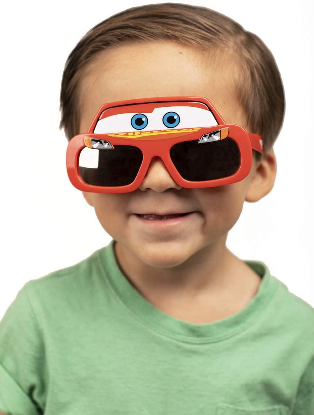 Sun-Staches Cars Lightning McQueen Lil' Characters Costume Party Favor Shades UV400, Multi-Colored, 8", Model Number: SG3714