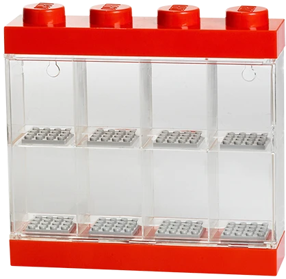 LEGO Minifigure Display Case 8, Bright Red