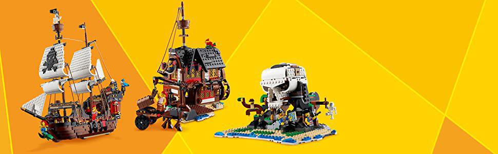 LEGO Creator 3in1 Pirate Ship 31109 Building Playset for Kids who Love Pirates and Model Ships New 2020 1 260 Pieces