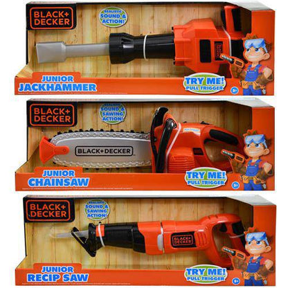  Black + Decker Junior Kids Power Tools - Jackhammer with  Realistic Sound & Action! Role Play Tools for Toddlers Boys & Girls Ages 3  Years Old and Above, Get Building Today! 