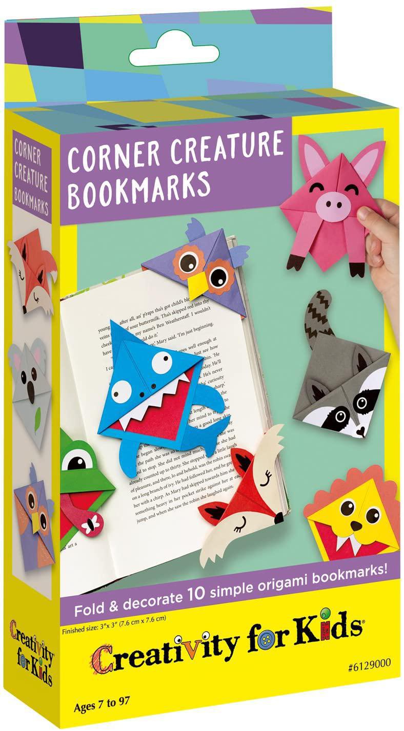 Creativity for Kids Corner Creature Fold & Decorate 10 Simple Origami Bookmarks Fun Kit