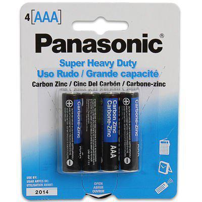 Panasonic 4 Pack AAA Batteries - Super Heavy Duty Power