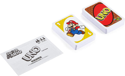 UNO Splash Card Game Super Mario Theme for 2-10 Players, Ages 7 and Up