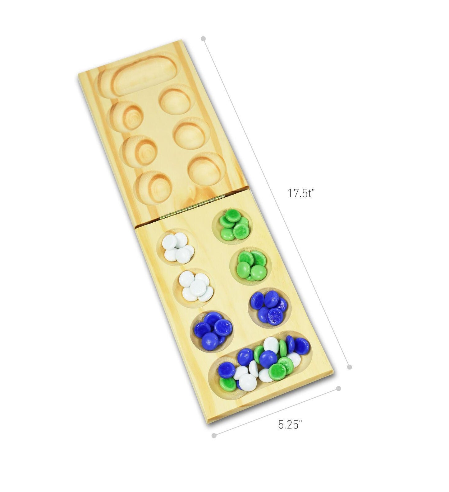 Mancala Board Game, Solid Wood Folding Mancala Board Game Portable Travel Game