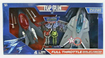 Top Gun Full Throttle Dual Jet Fighter - Includes Two Jet Fighters, Two 3-3/4" Fully Articulated Figures and Accessories.