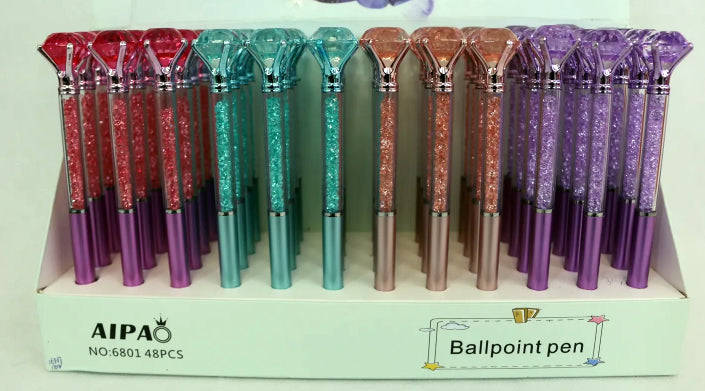 Set Of 4 Diamond Top glitter pens. You Choose the colors.