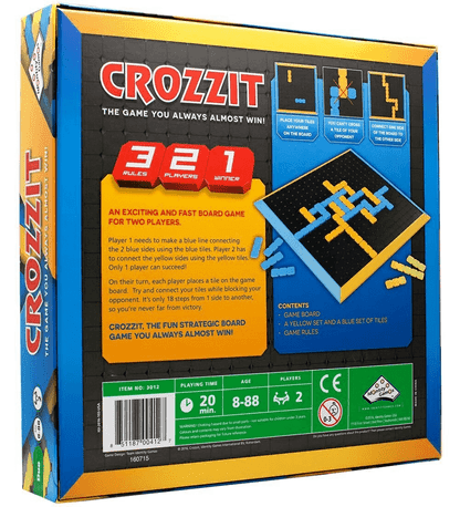 Dentity Games CROZZIT - Fun and Exciting Strategy Board Game for 2 Players