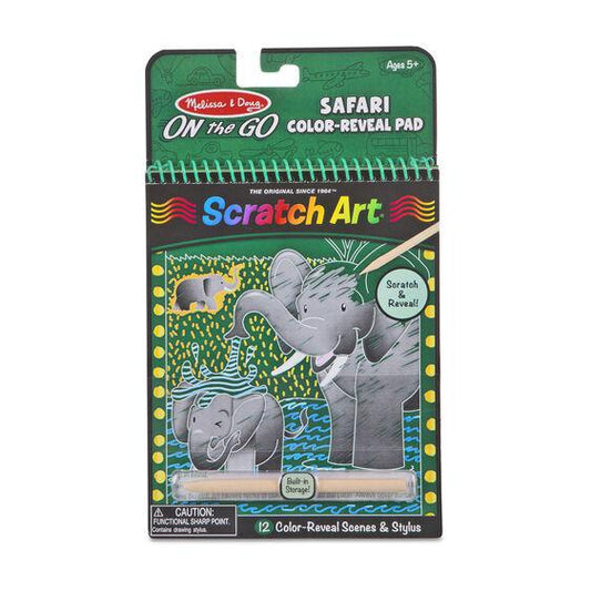 Melissa & Doug On the Go Scratch Art Color Reveal Pad - Safari