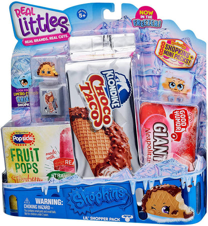 Shopkins Pretend Play Real Littles Lil' Shopper - discover 8 Real Littles Mini Packs