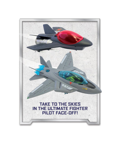 Top Gun Full Throttle Dual Jet Fighter - Includes Two Jet Fighters, Two 3-3/4" Fully Articulated Figures and Accessories.