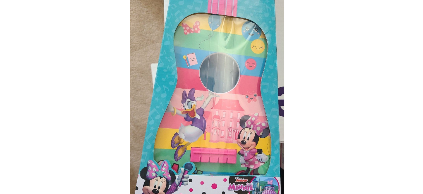 Disney Junior Minnie/Mickey Mouse Guitar - Feature 4 Adjustable Strings, 24" Long