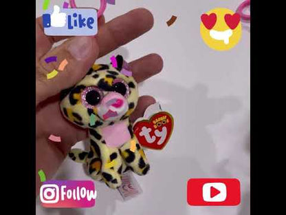 TY Beanie Boos - Clip Livvie Leopard Multi Color (Plastic Key Clip)