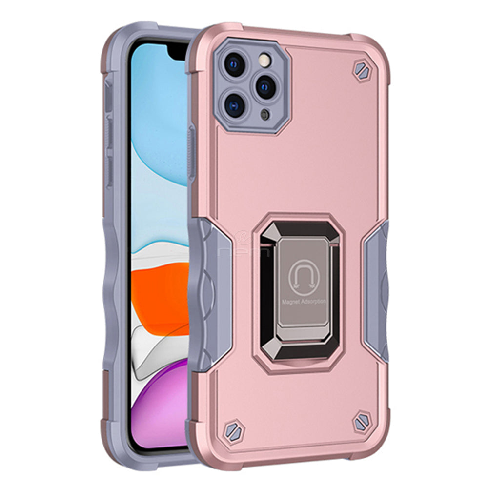 iPhone 14 Pro (6.1") Magnetic Kickstand Hybrid Case, Rose Gold or Black