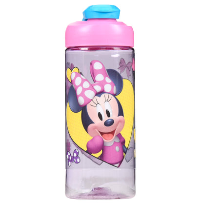 Zak Designs Minnie Mouse 16.5oz Sullivan Drinking Bottle - Made of Plastic, Leak-Proof Water Bottle BPA-Free Random Style