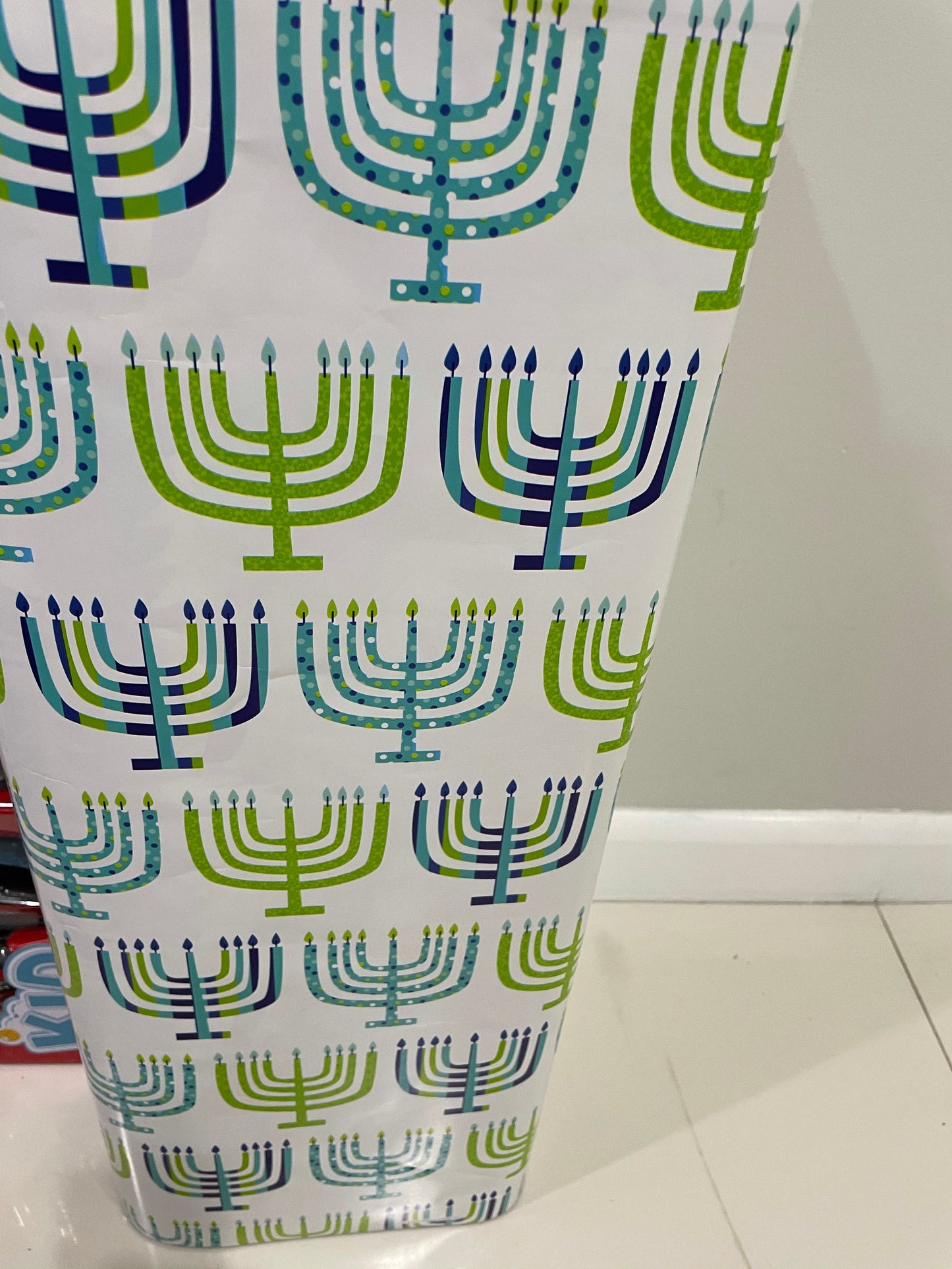 Hanukkah Gift Wrap Roll - Hanukkah Reversible Double Sided Wrapping Paper designs (1Pcs)