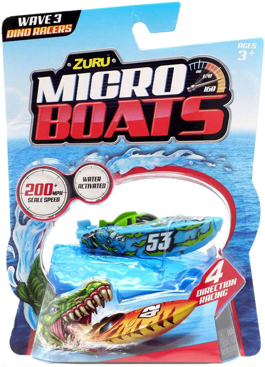 Micro Boats Dino Racers Series 3 by ZURU Fully Motorized, Self-Steering Micro Boat Toy